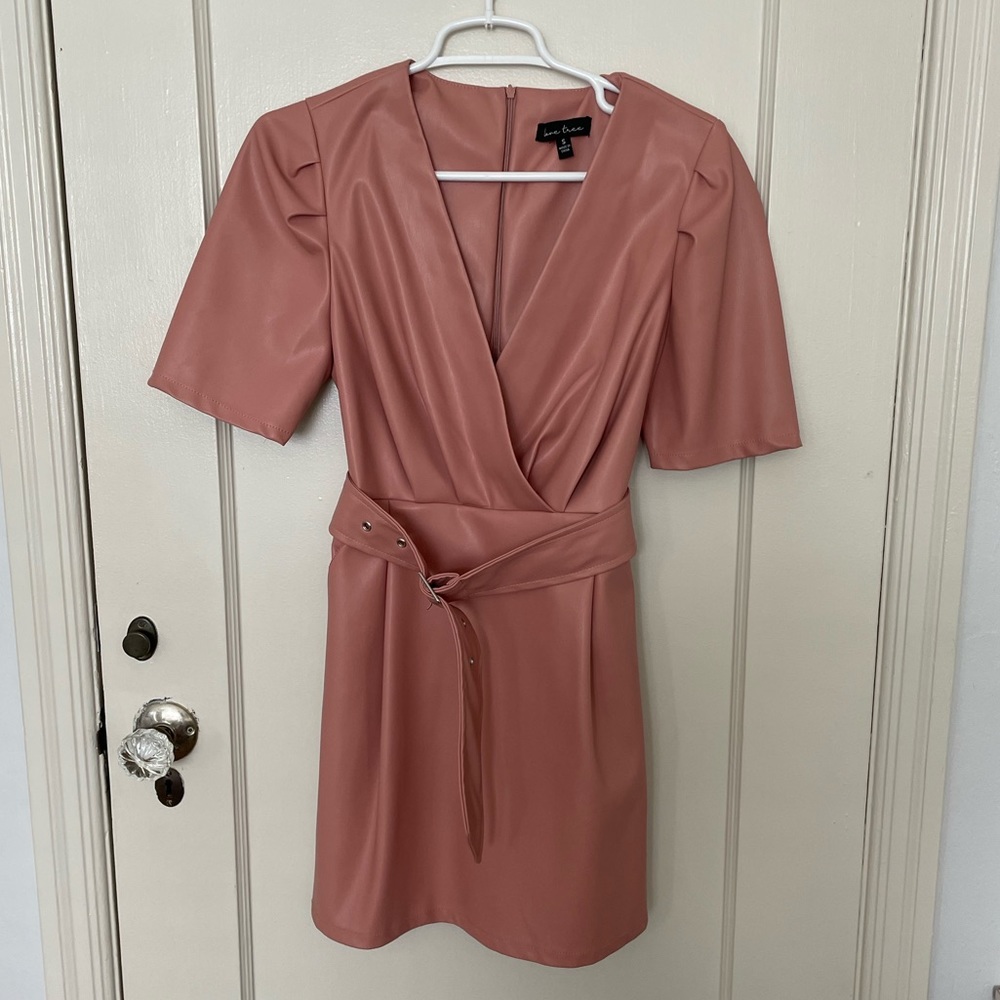Pleather Mini Dress